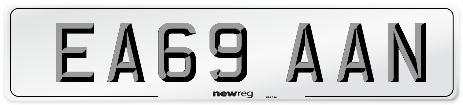 EA69 AAN Number Plate from New Reg